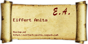 Eiffert Anita névjegykártya